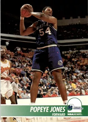 1994-95 NBA Hoops Basketball Card Popeye Jones Dallas Mavericks #44 - Image 1 of 2