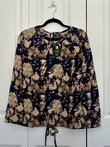 2LIV Women’s Navy Blue Tie Dye Top sold at The Paper Store - Size Large - NWT - Picture 1 of 15