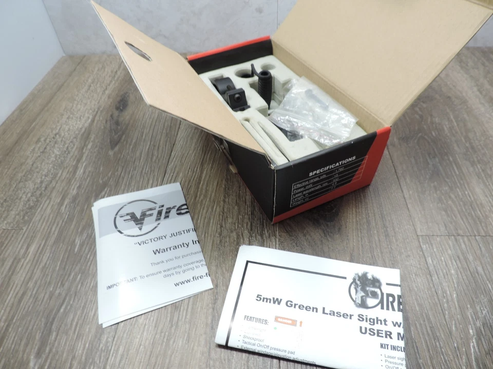 Mira láser Firefield (FF13030K) caja, interruptor, montaje y manual sin piezas de mira solamente Foto 1 de 4