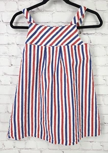 Tommy Bahama Girl's Size 7 Red White Blue Dress Lined Cotton Sheath - Picture 1 of 6