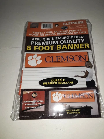 Clemson Tigers NCAA Weather Resistant 8 ft Banner Cover