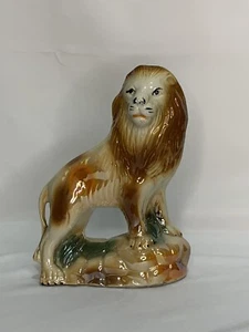 Vintage Porzellan Figur Löwe irisierend handbemalt Made in Brazil - Bild 1 von 10