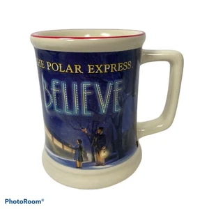 The Polar Express BELIEVE 3D Raised Ceramic Hot Chocolate Coffee Tea Mug Cup - Picture 1 of 9