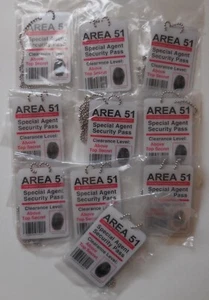 Collectable 1995 Area 51 Thumbprint Set of 10 Neck Chain ID New - Picture 1 of 5