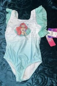 DISNEY PRINCESS Girls Swimsuit Ariel - UPF 50+ Protection SIZE 4T  NEW w/TAGS - Picture 1 of 5