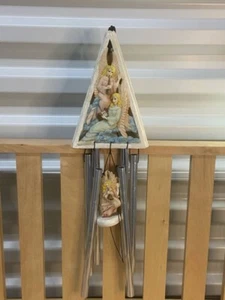 Vintage Angel Wind Chime with Detailed Figurines – Indoor/Outdoor Home Decor - Picture 1 of 4
