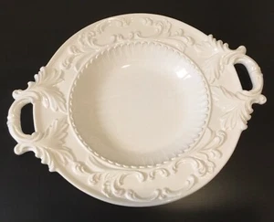 Ceramic Serving Platter/Bowl White Made In Italy 22” Handle To Handle - Picture 1 of 7