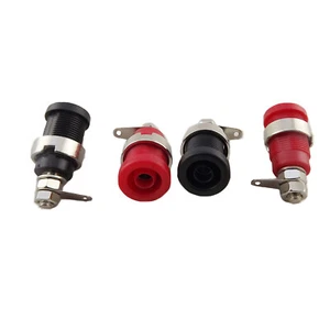 Connettore a vite 10x 4mm Banana Femmina Presa Spina Protezione Sicurezza Legatura Post - Foto 1 di 6