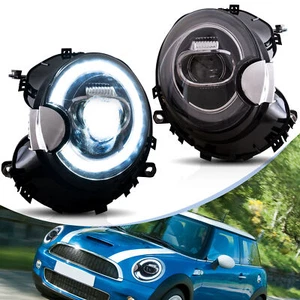 VLAND Headlights Fit 2007-2013 BMW Mini Cooper R55 R56 R57 R58 R59 W/Startup DRL - Picture 1 of 9