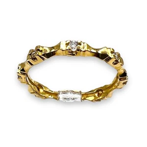14k Gold Diamond Eternity Stackable Wedding Band Ring SZ 6 LA2674 - Picture 1 of 14