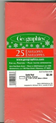 Lote de 3 paquetes de 3 sobres rojos 75 unidades papel de 60 lb Foto 1 de 2