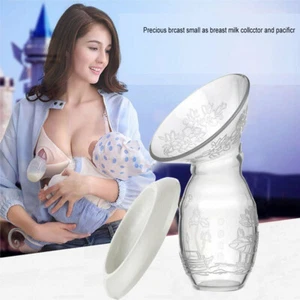 Silicone Baby Breastfeeding Manual Breast Milk Pump Collector Feeding Suction - Picture 1 of 12