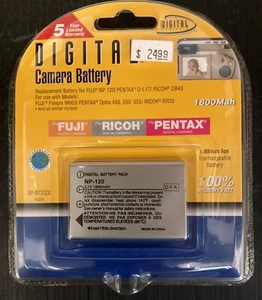 Lithium-Ion NP-120 1800Mah Digital Camera Battery for Fuji/Ricoh/Pentax (NEW) - Picture 1 of 3