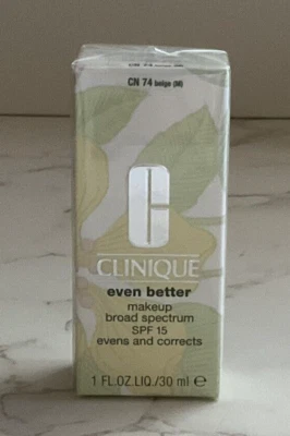 Clinique Even Better Makeup Broad Spectrum SPF 15 CN 74 Beige 1oz/30ml NIB - Image 1 of 3