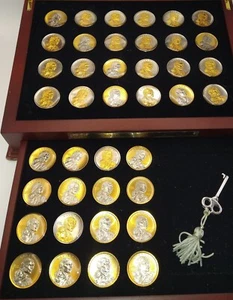 40 Rare Platinum and Gold Highlighted Sacagawea Dollars 2000-2008 Variety - Picture 1 of 13