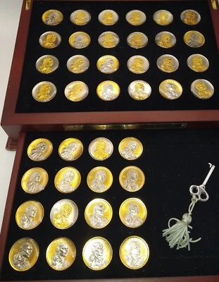 40 Rare Platinum and Gold Highlighted Sacagawea Dollars 2000-2008 Variety  - Image 1 of 4