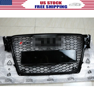 REJILLA HEXAGONAL ESTILO RS4 MALLA DEPORTIVA NIDO DE ABEJA NEGRA PARA 09-12 AUDI A4/S4 B8 8T Foto 1 de 4