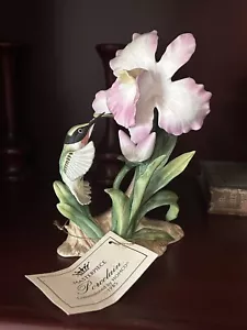 Vintage HOMCO Capolavoro 1985 Colibrì Iris Storia della Natura Porcellana Nuovo senza scatola - Foto 1 di 6