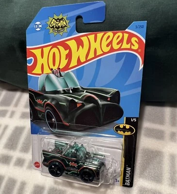 NEW Hot Wheels Batman Classic TV Series Batmobile GREEN Tooned 2023 HKJ72 3/250 - Image 1 of 4