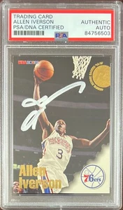 Allen Iverson auto signed RC 1997 Fleer #295 Philadelphia 76ers PSA Encap - Picture 1 of 3