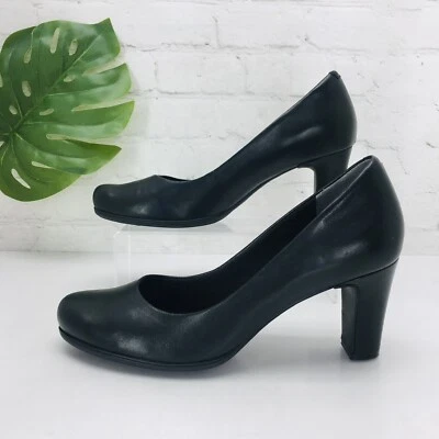 Женские туфли-лодочки Rockport размер 9,5 черные кожаные без задника Total Motion Trutech - Изображение 1 из 4