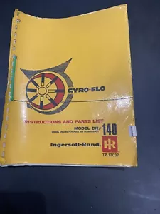 INGERSOLL RAND DR140 COMPRESOR DE AIRE MANUAL DE PIEZAS DE REPUESTO FORD PERKINS - Imagen 1 de 7