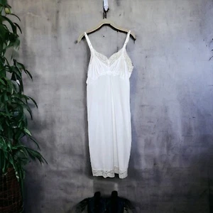 Vintage Vanity Fair Womens Lace Babydoll Slip Dress Chemise Size 36 Feminine - Picture 1 of 8