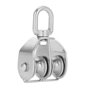 Stainless Steel Pulley Mountaineering Gear Lifting Pulley System Swivel Pulley - Picture 1 of 12