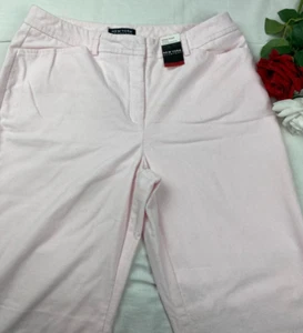 New York & Company Pink Madison Trouser Uncut Corduroy Flare Pant NWT Size 8 - Picture 1 of 12