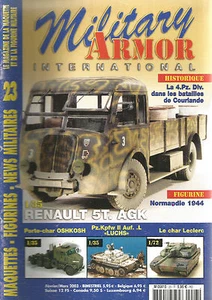 MILITARY ARMOR N°23 4.PZ DIV BATAILLE DE COULANDE / RENAULT 5T.AGK / OSHKOSH - Picture 1 of 2