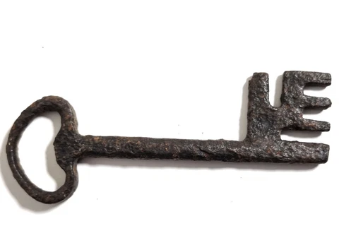 Antique french wrought iron key hardware - architectural salvage Cover