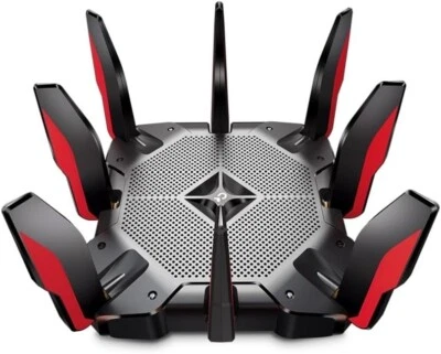 TP-LINK Archer AX11000 Tri-Band Wi-Fi 6 Gaming Router - Black/Red - Image 1 of 4