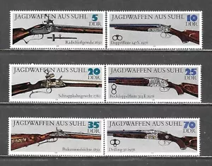 Germany (GDR) hunting guns complete set MNH - Picture 1 of 1