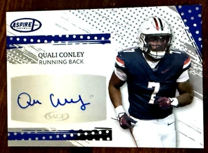QUALI CONLEY 2025 SAGE ASPIRE BLUE FOIL AUTOGRAPH CINCINNATI BENGALS - Picture 1 of 2