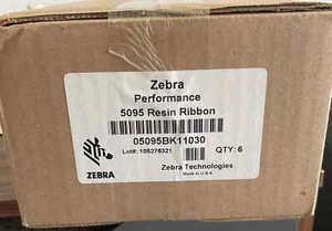 Zebra 05095Bk11030 5095 Harz schwarz 110 mm x 300 m Band, Menge 1 Rolle - Bild 1 von 3