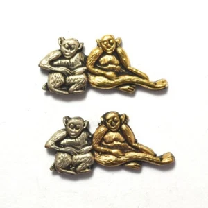 Japanese Sword Fittings Menuki monkey orthosis decorative hilt Samurai Art F/S - Picture 1 of 3