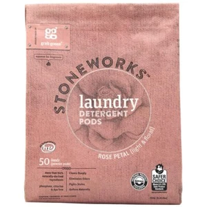 Rose Petal Laundry Detergent Pods 50 Count Non Toxic Plant Based Stain Fighter - Picture 1 of 8