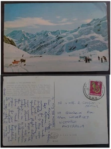 1973 New Zealand Postcard-Ski-Planes ties 6c Stamp cd Christchurch - Bild 1 von 3