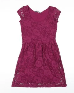 Maglione girocollo Dorothy Perkins donna viola poliestere A-Line taglia 6 - Foto 1 di 10
