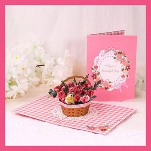 Greeting Card, 3D, Flower, Bouquet, Message Birthday - Picture 1 of 5