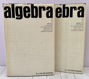Algebra Vols 1 & 2 Van der Waerden Abstract Algebra Graduate Textbook 1970 HC - Picture 1 of 9