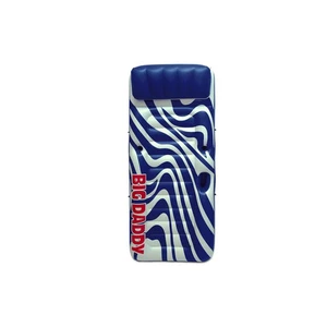 Swim Central 82IN Azul Blanco Big Daddy Inflable Piscina Salón Bolsillos para Bebidas - Imagen 1 de 6