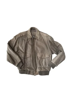 Vintage Georgetown Leder Design Jacke 90s Bomber A2 Lg Flieger Distressed Korea - Bild 1 von 20