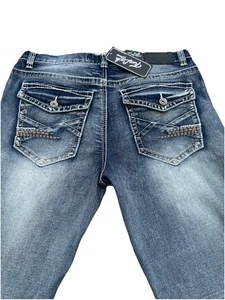 True Luck Herren Classic Stretch Bootcut Jeans 34x30 - Bild 1 von 8