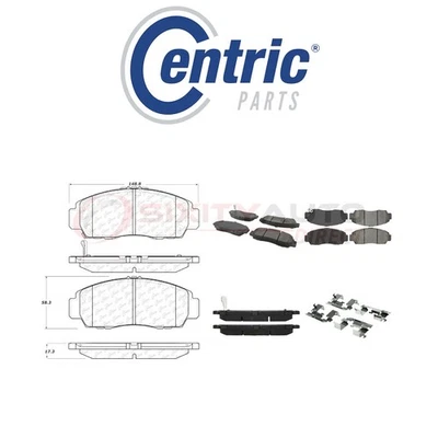 Centric Semi Metallic Brake Pads w Shim for 2011-2012 Honda Accord 2.4L 3.5L cp Foto 1 de 4