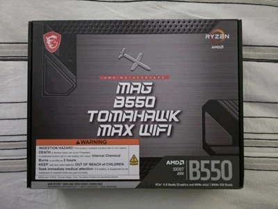 MSI MAG B550 Tomahawk MAX WiFi Gaming Motherboard AMD Ryzen 5000, AM4, DDR4, ATX - Image 1 of 2