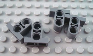 New LEGO Lot of 4 Dark Bluish Gray Technic Mindstorms Plate Connector Pieces - Picture 1 of 1