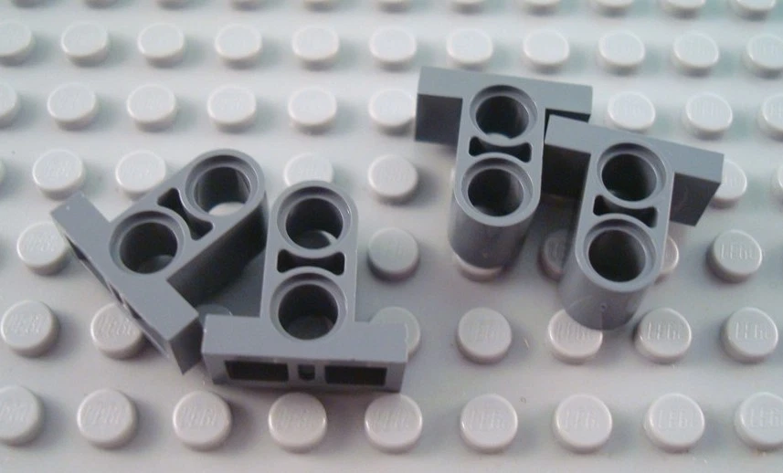 New LEGO Lot of 4 Dark Bluish Gray Technic Mindstorms Plate Connector Pieces - Image 1 of 1