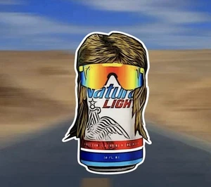 Natural Light Mullet Sticker - Picture 1 of 3