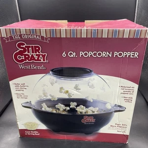 West Bend Stir Crazy 6 Quart Popcorn Corn Popper Maker 82306 EUC - Picture 1 of 8